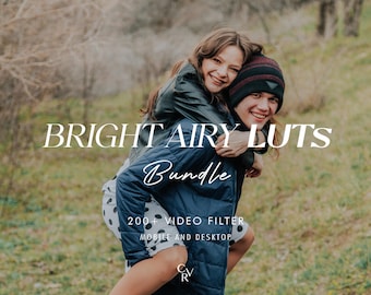 200+ BRIGHT LUTS Video Filter - Mobil- und Desktop-kompatibel - Color Grading Video Bearbeitungs Bundle für Instagram - Best Angebot - Indoor, Luftig