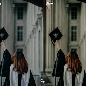 10 Graduation Lightroom Presets. Desktop And Mobile. 10 Different Presets. Senior, Portrait, Influencer, Celebration, Filter, Presets image 8