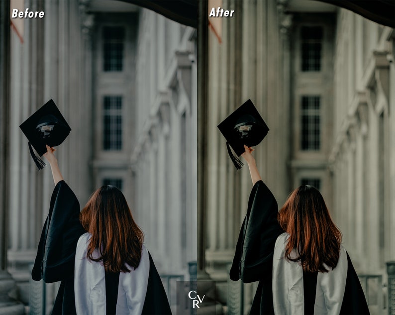 10 Graduation Lightroom Presets. Desktop And Mobile. 10 Different Presets. Senior, Portrait, Influencer, Celebration, Filter, Presets image 8