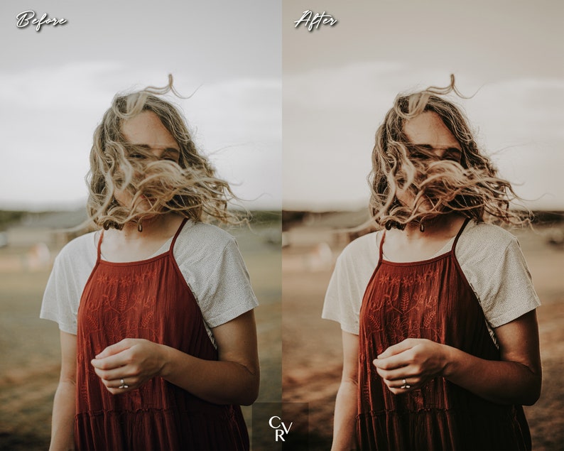 20 Lightroom-Voreinstellungen im Boho-Stil. Desktop und mobil. 20 verschiedene Voreinstellungen. Boho, Braun, Stimmungsvoll, Warm, Hochzeit, Outdoor-Filter Bild 9