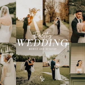 20 Earthy Wedding Lightroom Presets. Desktop And Mobile. 20 Different Presets. Earth, Brown, Rustic, Warm, Moody, Natural, Green Presets