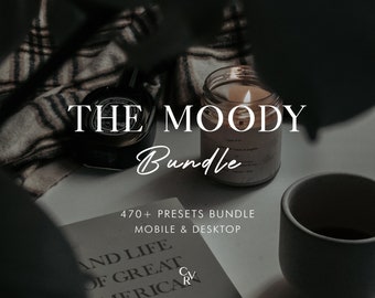 470+ MOODY Bundle-Presets - Mobile und Desktop - Lightroom Preset Bundle für Instagram - Das beste Angebot - Dunkel, Schwarz, Erdig, Ästhetisch