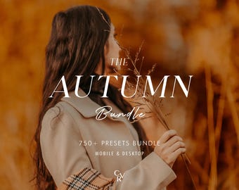 750+ AUTUMN Bundle Presets - Mobile and Desktop - Lightroom Preset Bundle for Instagram - Fall, Warm Tone, Rustic, Earthy Filter
