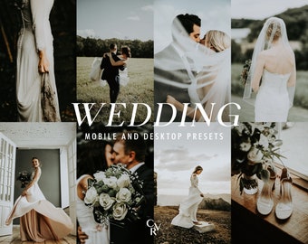 10 Wedding Lightroom Presets. For Desktop And Mobile. 10 Different Presets. Bridal, Moody, Rustic,  Professional, Filter, Photography