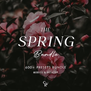 600+ SPRING Bundle Presets - Mobile and Desktop - Lightroom Preset Bundle for Instagram - Best Deal - Moody, Flower, Nature Filter