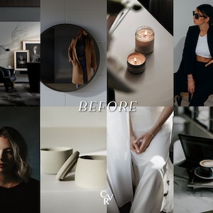 10 DARK Lightroom Presets. Desktop And Mobile. Muted, Black, Elegant, Editorial, Influencer, Moody, Aesthetic, Noir, Filter image 2