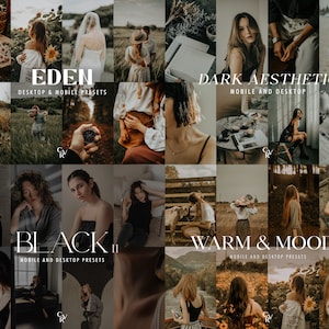 470 MOODY Bundle Presets Mobile and Desktop Lightroom Preset Bundle for Instagram Best Deal Dark, Black, Earthy, Aesthetic image 3