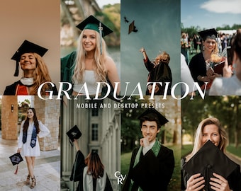 20 Graduation Lightroom Presets. Desktop And Mobile. 20 Different Presets. Senior, Portrait, Influencer, Celebration, Filter, Photography