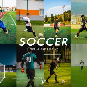15 piłkarskich presetów Lightroom. Komputer stacjonarny i mobilny. 15 różnych presetów. Piłka nożna, fotografia sportowa, filtr zewnętrzny do edycji zdjęć