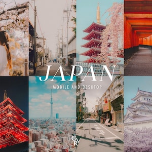 15 Japan Lightroom Voreinstellungen. Mobile und Desktop-Fotobearbeitungsfilter