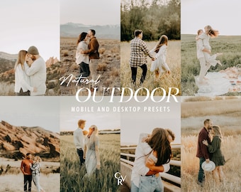 15 Outdoor Natural Lightroom Presets. Desktop And Mobile. 15 Different Presets. Clean, Sun, Professional, Couple, Family, Filter