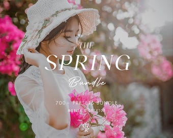 700+ SPRING Bundle Presets - Mobile and Desktop - Lightroom Preset Bundle - Pink, Colorful Filter