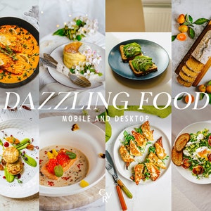 10 Food Lightroom Presets, Mobile and Desktop, 10 Different Presets, Bright, Vibrant, Culinary, Food Blogger Presets for Photography