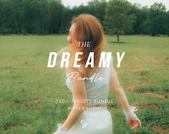 Más de 550 ajustes preestablecidos de DREAMY Bundle - Móvil y escritorio - Paquete de ajustes preestablecidos de Lightroom - Filtro de tonos cálidos para exteriores