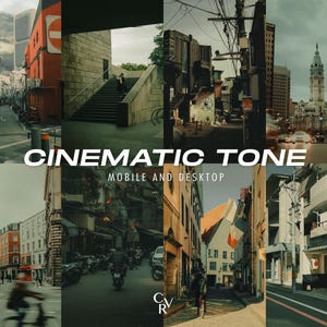 25 Cinematic Tones Lightroom Presets. Desktop And Mobile. 25 Different Presets. Urban, Film, Vintage, Street, Outdoor Photography