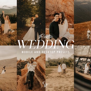 15 Rustic Wedding Lightroom Presets. Desktop And Mobile. 15 Different Presets. Warm, Brown, Dark, Bright, Outdoor, Bohemian, Boho Filter