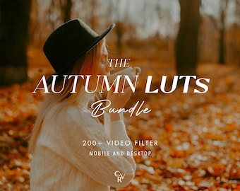 Filtro de video con más de 200 LUTS de otoño: compatible con dispositivos móviles y computadoras de escritorio. Paquete de edición de video con gradación de color para Instagram. La mejor oferta. Aesthetic.