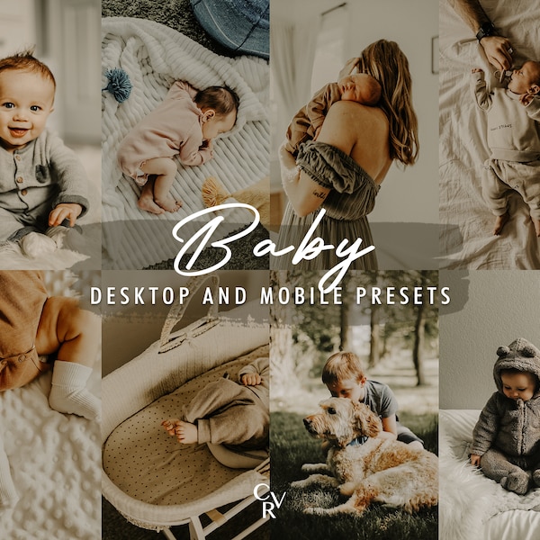 15 Baby Lightroom Presets. Desktop And Mobile. 15 Different Presets. Newborn, Vintage, Toddler, Soft, Boho, Family, Kid, Infant Presets