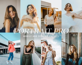 10 Portrait Pro Lightroom Presets. Desktop And Mobile. 10 Different Presets. Outdoor, Lifestyle, Urban, Blogger, Editorial Presets