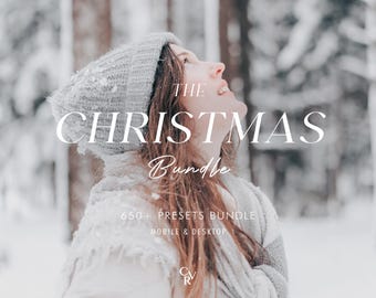 650+ CHRISTMAS Bundle Presets - Mobile and Desktop - Lightroom Preset Bundle for Instagram - Best Deal - Winter, Bright, Dark, Snow