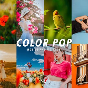 20 Colorful Lightroom Presets. Desktop And Mobile. 20 Different Presets. Rainbow, Bright, Vibrant, Color Pop, Glowing, Radiant Photo Filter