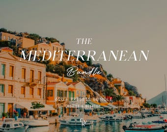 620+ MEDITERRANEAN Bundle Presets - Mobile and Desktop - Lightroom Preset Bundle - Vintage, Aesthetic Filter