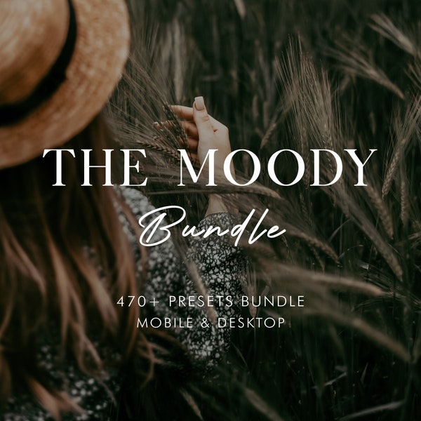 470+ MOODY Bundle-Presets - Mobile und Desktop - Lightroom Preset Bundle für Instagram - Das beste Angebot - Dunkel, Schwarz, Erdig, Ästhetisch