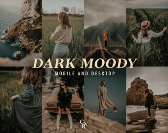 20 nastrojowych presetów do Lightrooma. Na komputery i urządzenia mobilne. 20 różnych presetów. Bogaty, ciemny, nastrojowy, ciepły filtr do fotografii plenerowej na Instagramie.
