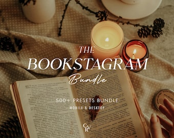 500+ BOOKSTAGRAM Bundle Presets - Mobile and Desktop - Lightroom Preset Bundle for Instagram - Best Deal - Academia, Books, Aesthetic Filter