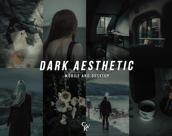 10 Dark Aesthetic Lightroom Presets. Desktop And Mobile. Moody, Gothic, Noir Filter