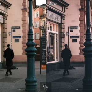 10 Cinematic Street Lightroom Presets. Desktop And Mobile. 10 Different Presets. City, Dark, Night, Black, Moody, Urban Photography, Filter image 8