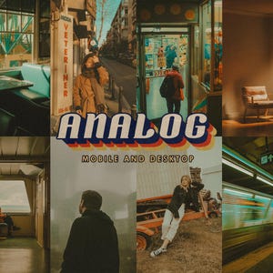 20 Analog Lightroom Presets. Desktop And Mobile. 20 Different Presets. Vintage, Retro, Washed, Moody, Classic Film, Old, Grainy Filter