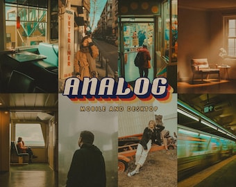 20 Analog Lightroom Presets. Desktop And Mobile. 20 Different Presets. Vintage, Retro, Washed, Moody, Classic Film, Old, Grainy Filter