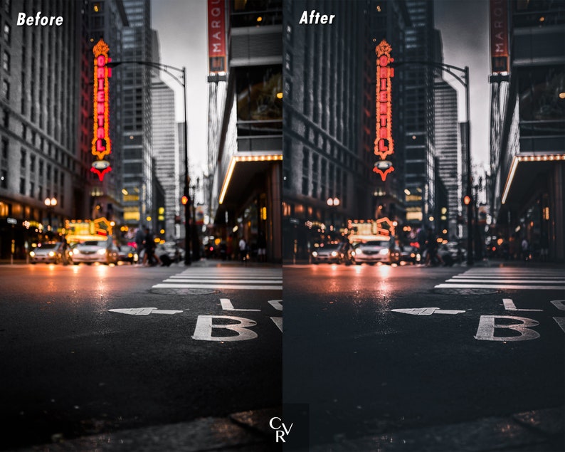 10 Cinematic Street Lightroom Presets. Desktop And Mobile. 10 Different Presets. City, Dark, Night, Black, Moody, Urban Photography, Filter image 6