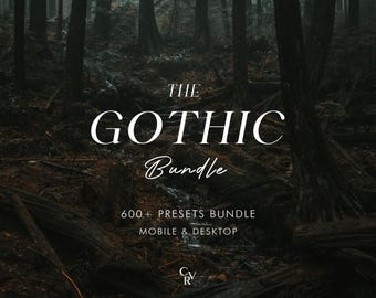 600+ GOTHIC Bundle Presets - Mobile and Desktop - Lightroom Preset Bundle - Forest, Fog, Outdoor Filter