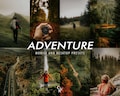 20 Adventure Lightroom Presets. Desktop And Mobile. 20 Different Presets. Nature, Wild, Green, Forest, Landscape, Photography Filter product logo