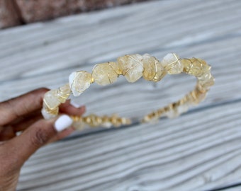 Citrine Crystal Crown | Gemstone Healing Stones, crystal tiara, bridal crown