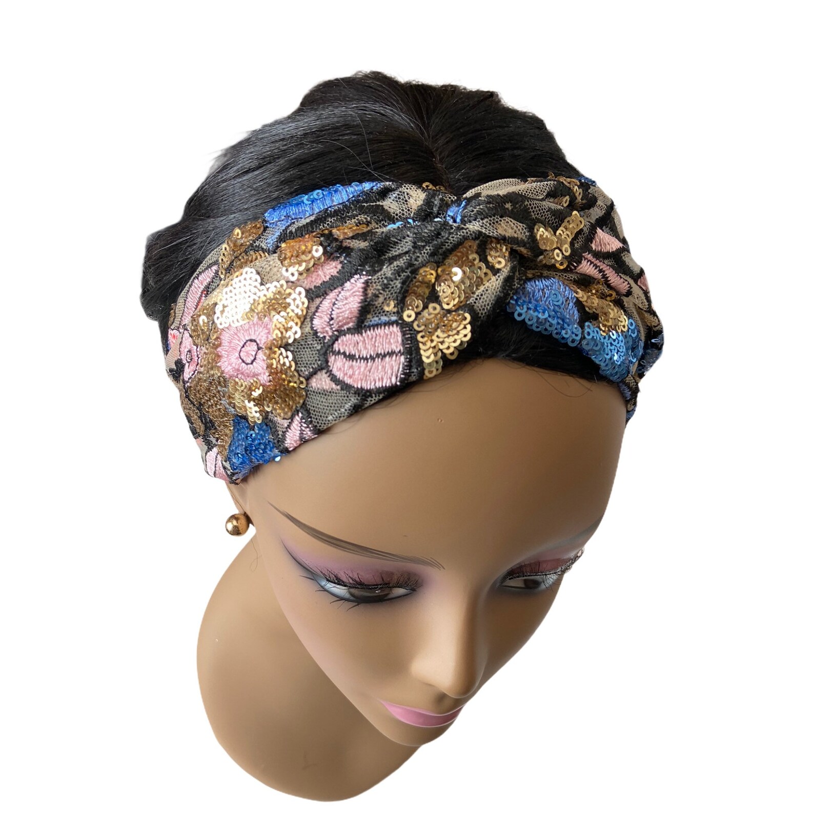 Sequin Headband Floral Special Occasion Etsy