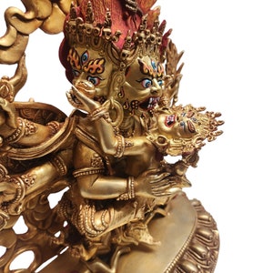 15inches Buddhist Statue of Vajrakilaya, with Full Gold Plated and Painted Face image 9