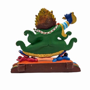 5 Mahakala Two Arms, Kajupa, Buddhist Statue, Traditional Color Finishing, High Quality image 3