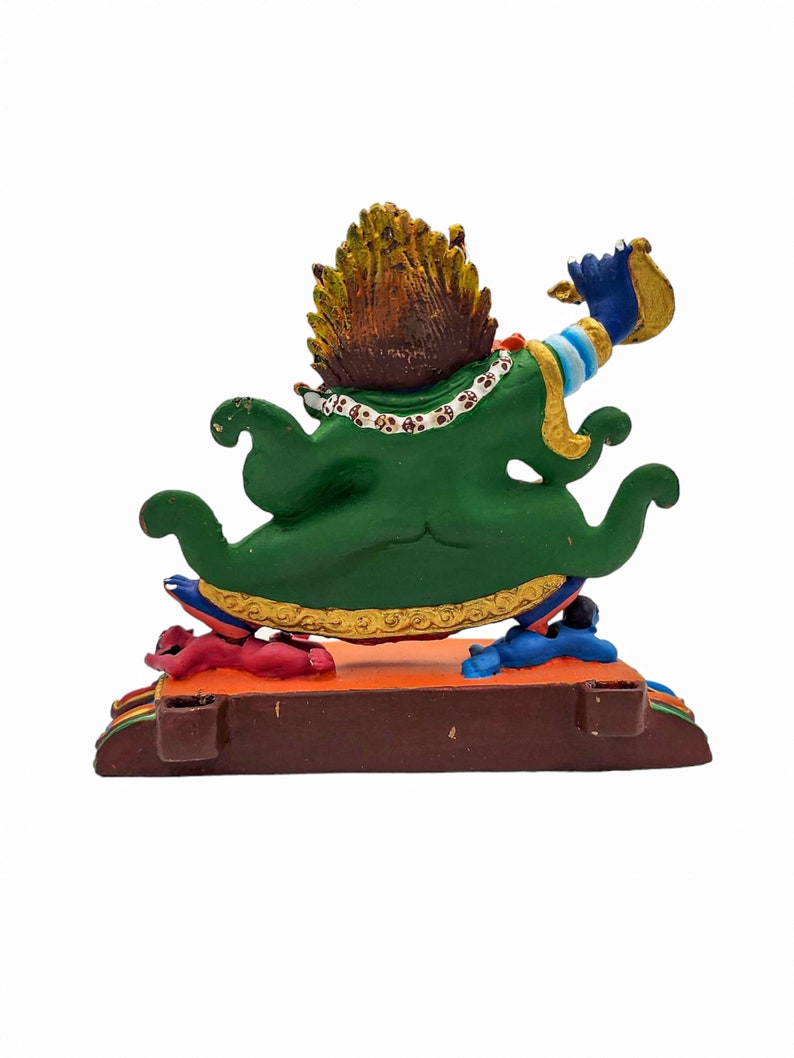 5 Mahakala Two Arms, Kajupa, Buddhist Statue, Traditional Color Finishing, High Quality image 3