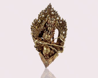 4" High Quality Statue of Rahula - Full Gold Plated Pure copper