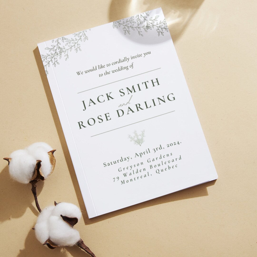 Wedding Invitation Set Printable Diy Romantic Wedding Bridal Shower ...