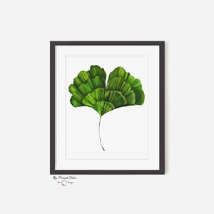 leaf painting framed in the UK, modern nature wall print, wall decor for nature lovers