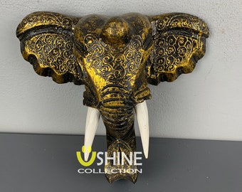 Elephant Mask,Ganesha Wall Decor,Wooden Mask,Vintage Mask,Wall Art,Wall Hanging,Elephant Decor,Elephant Gift,Ganesha Wall Mask,Wall Decor
