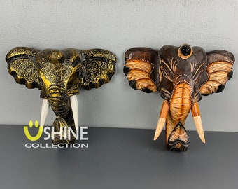 Elephant Mask,Ganesha Wall Decor,Wooden Mask,Vintage Mask,Wall Art,Wall Hanging,Elephant Decor,Elephant Gift,Ganesha Wall Mask,Wall Decor