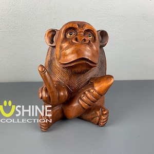 Handmade Wooden Monkey With Huge Penis,Monkey sculpture,Penis Wood Carving,Hand Carved Statue,Mature Gift,Gift For Him,Unique Table Decor,