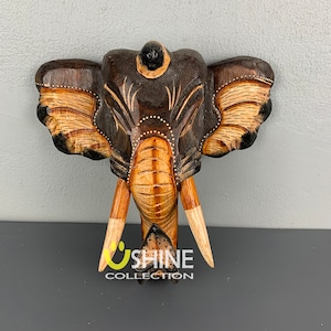 Elephant Mask,Ganesha Wall Decor,Wooden Mask,Vintage Mask,Wall Art,Wall Hanging,Elephant Decor,Elephant Gift,Ganesha Wall Mask,Wall Decor