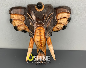 Elephant Mask,Ganesha Wall Decor,Wooden Mask,Vintage Mask,Wall Art,Wall Hanging,Elephant Decor,Elephant Gift,Ganesha Wall Mask,Wall Decor