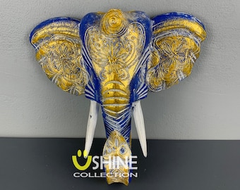 Elephant Mask,Elephant,Wooden Mask,Wall Decor,Vintage Mask,Wall Art,Wall Hanging,Elephant Decor,Elephant Gift,Elephant Wall Mask,Wall Decor